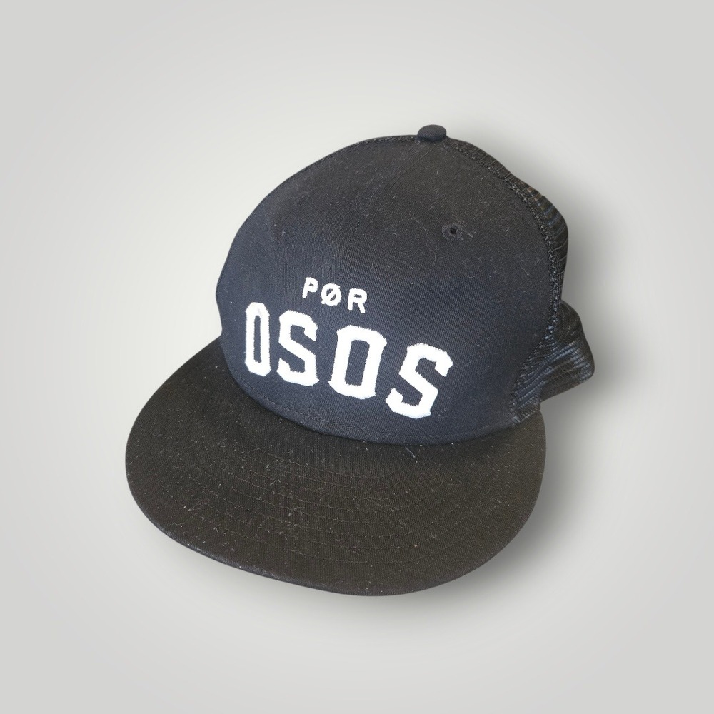 Por Osos New‎ Era 9Fifty Black Snapback Hat Mesh Trucker Cap Streetwear One Size